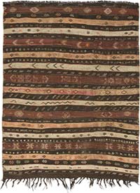 Vintage Anatolian Kilim Rug - 6' 9" x 8' 6" (81" x 102")
