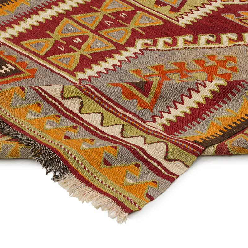 Vintage Konya Obruk Kilimi - 138 cm x 203 cm - K0086457