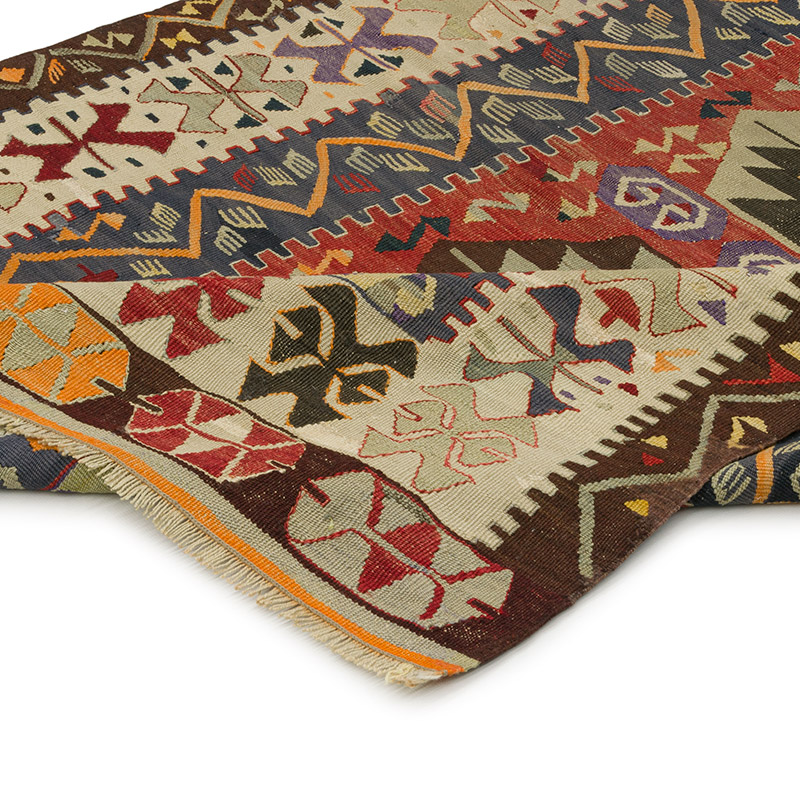 Alfombra Vintage Kilim Turca - 107 cm x 142 cm - K0086458