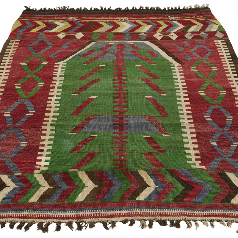 Vintage Turkish Kilim Rug - 3' 6" x 4' 3" (42" x 51") - K0086461