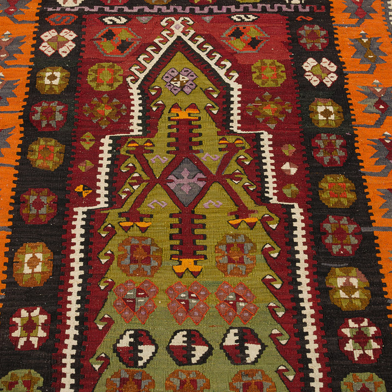 Vintage Turkish "Yozgat" Kilim Rug - 3' 5" x 4' 10" (41" x 58") - K0086462