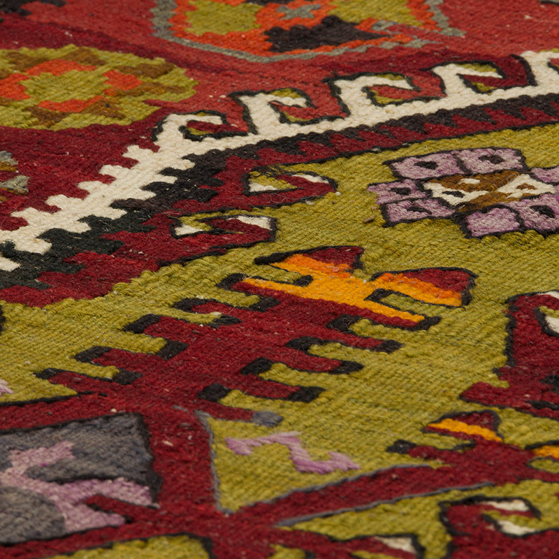 Vintage Turkish "Yozgat" Kilim Rug - 3' 5" x 4' 10" (41" x 58") - K0086462
