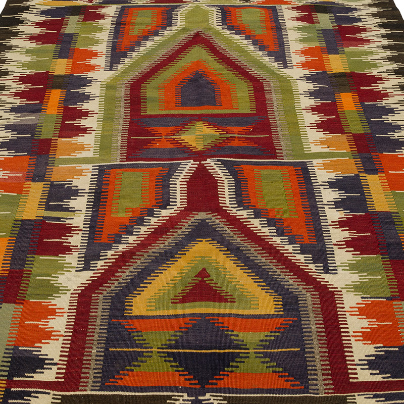 Vintage Konya Obruk Kilim Rug - 4' 11" x 7' 6" (59" x 90") - K0086464