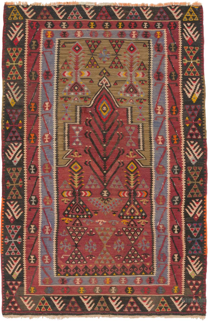 Alfombra Konya Obruk Kilim Vintage - 107 cm x 162 cm - K0086466
