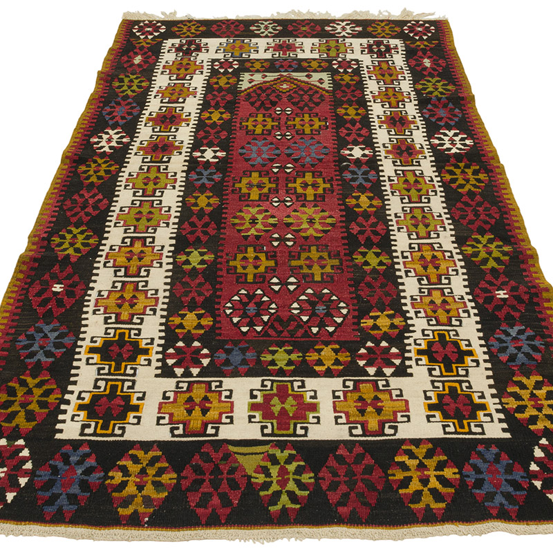 Vintage Turkish Kayseri Kilim Rug - 3' 5" x 6' 7" (41" x 79") - K0086468