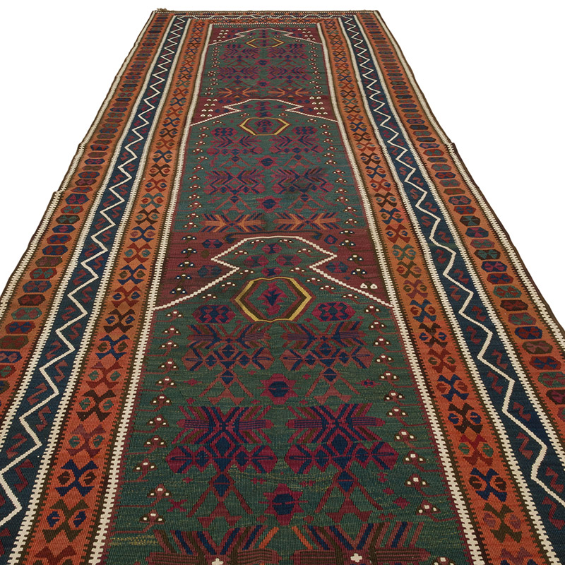 Alfombra Vintage Kilim Turca - 136 cm x 440 cm - K0086470
