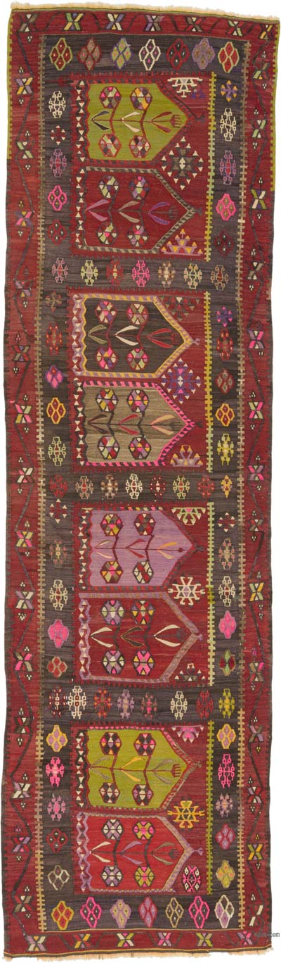 Kilim Vintage Turco de Pasillo - 108 cm x 380 cm