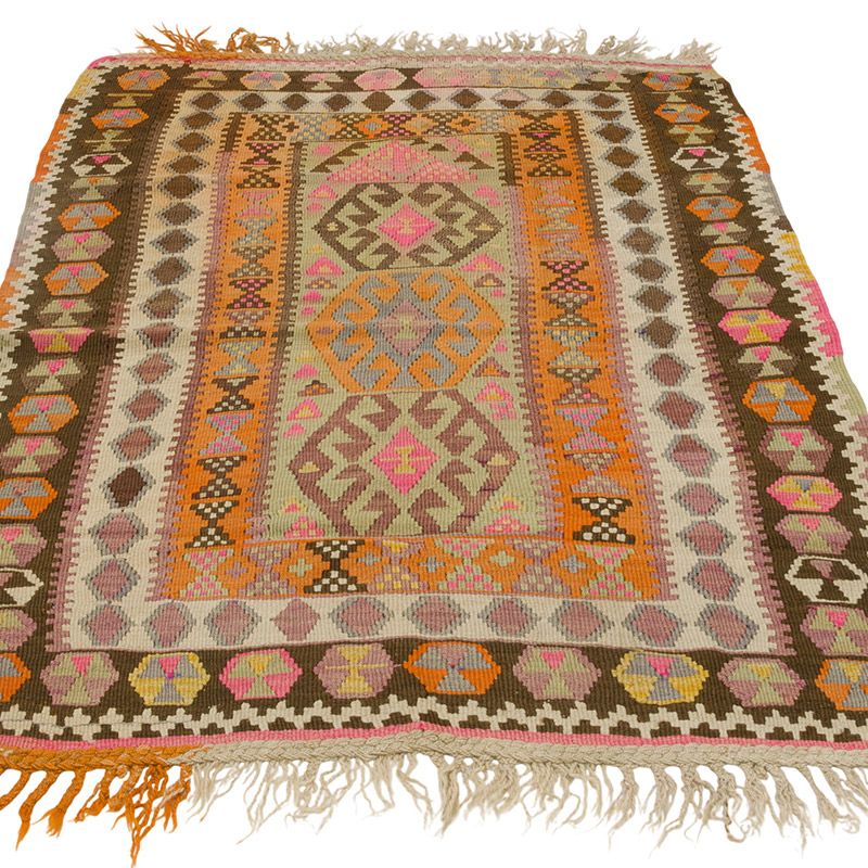 Vintage Turkish Kilim Rug - 3' 3" x 4' 5" (39" x 53") - K0086473
