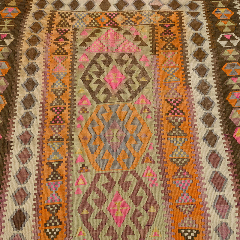 Vintage Turkish Kilim Rug - 3' 3" x 4' 5" (39" x 53") - K0086473