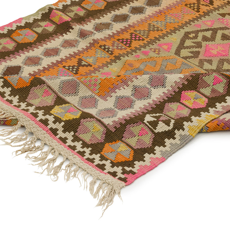 Vintage Turkish Kilim Rug - 3' 3" x 4' 5" (39" x 53") - K0086473