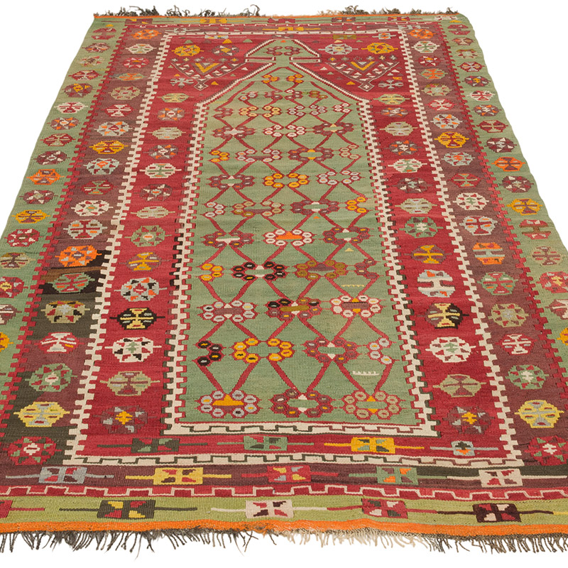 Vintage Erzurum Kilim Rug - 3' 5" x 5' 11" (41" x 71") - K0086474