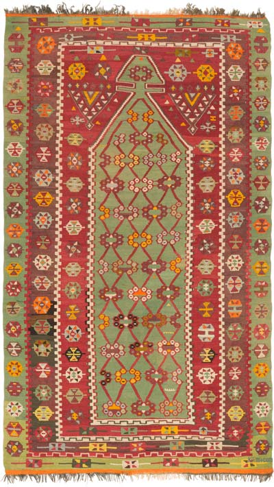 Vintage Erzurum Kilim Rug - 3' 5" x 5' 11" (41" x 71")