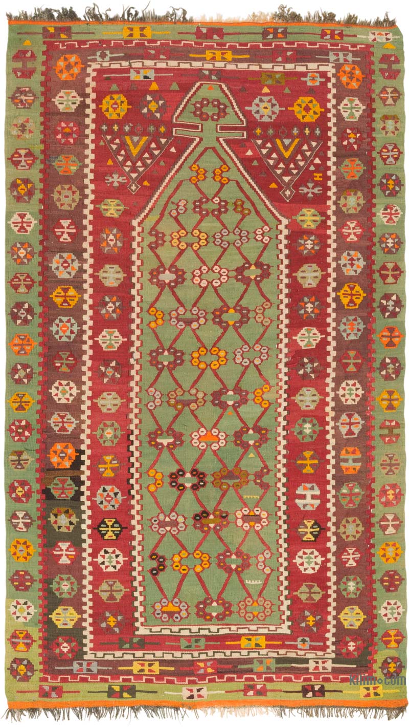 Vintage Erzurum Kilim Rug - 3' 5" x 5' 11" (41" x 71") - K0086474