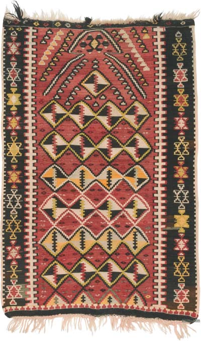 Vintage Turkish Kilim Rug - 3'  x 4' 6" (36" x 54")