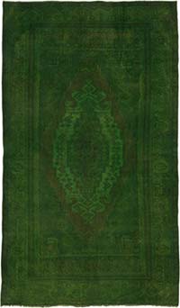 Alfombra Turca Vintage Sobre-teñida - 142 cm x 237 cm