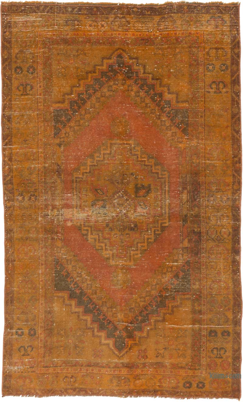 Alfombra Vintage Turca Anudada a Mano - 106 cm x 175 cm - K0086478
