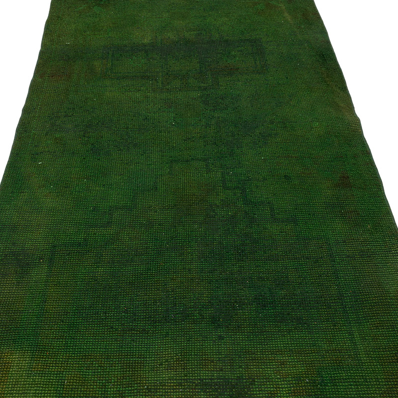 Over-dyed Vintage Hand-Knotted Turkish Runner - 3' 8" x 10' 10" (44" x 130") - K0086479