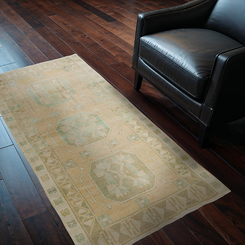 Vintage Turkish Hand-Knotted Rug - 3' 3" x 5' 5" (39" x 65") - K0086481