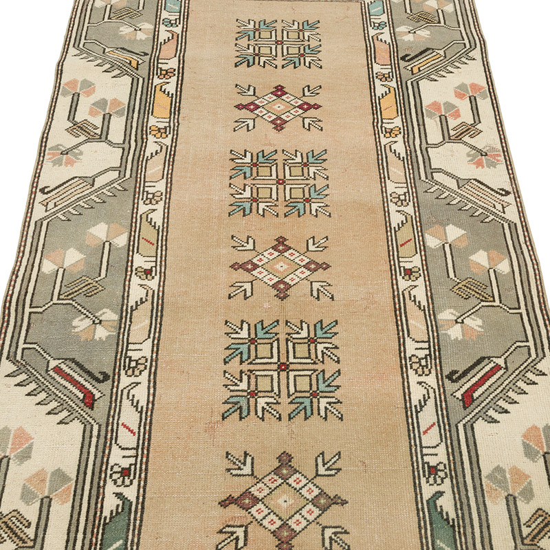 El Dokuma Vintage Halı - 93 cm x 230 cm - K0086482