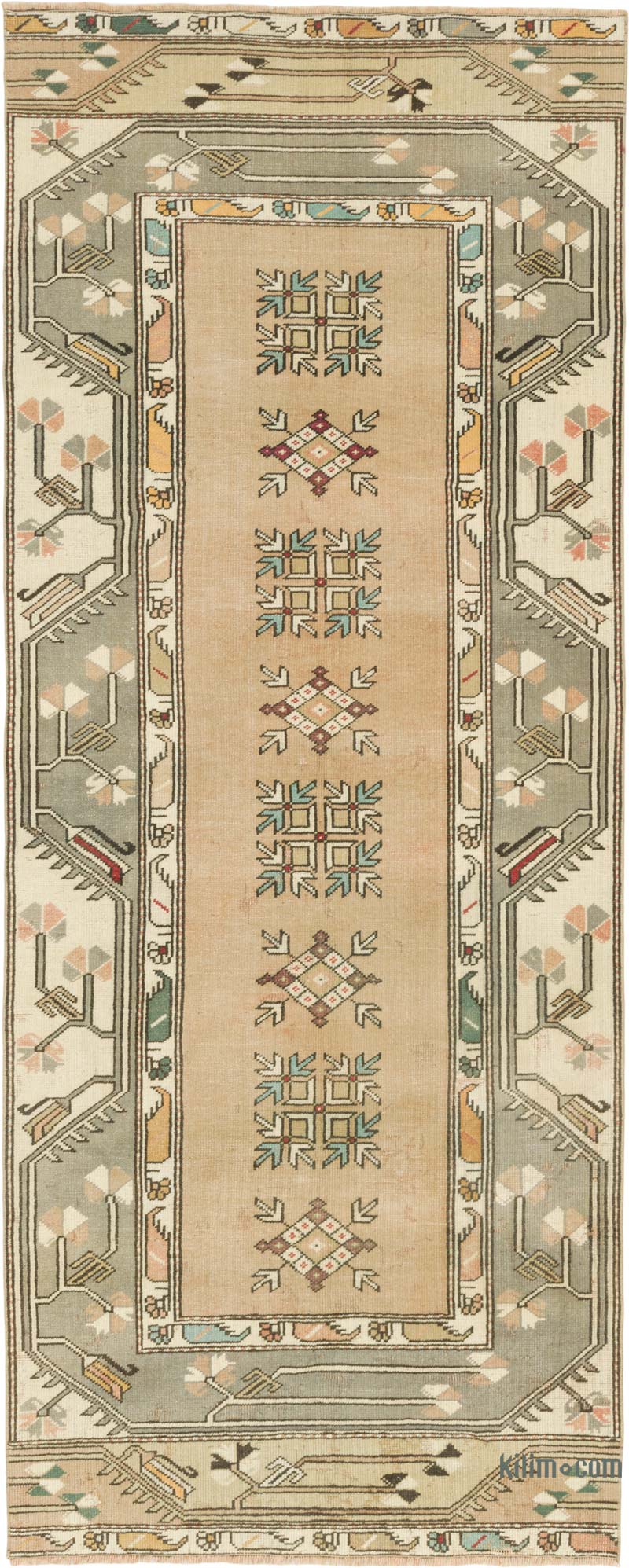 El Dokuma Vintage Halı - 93 cm x 230 cm - K0086482