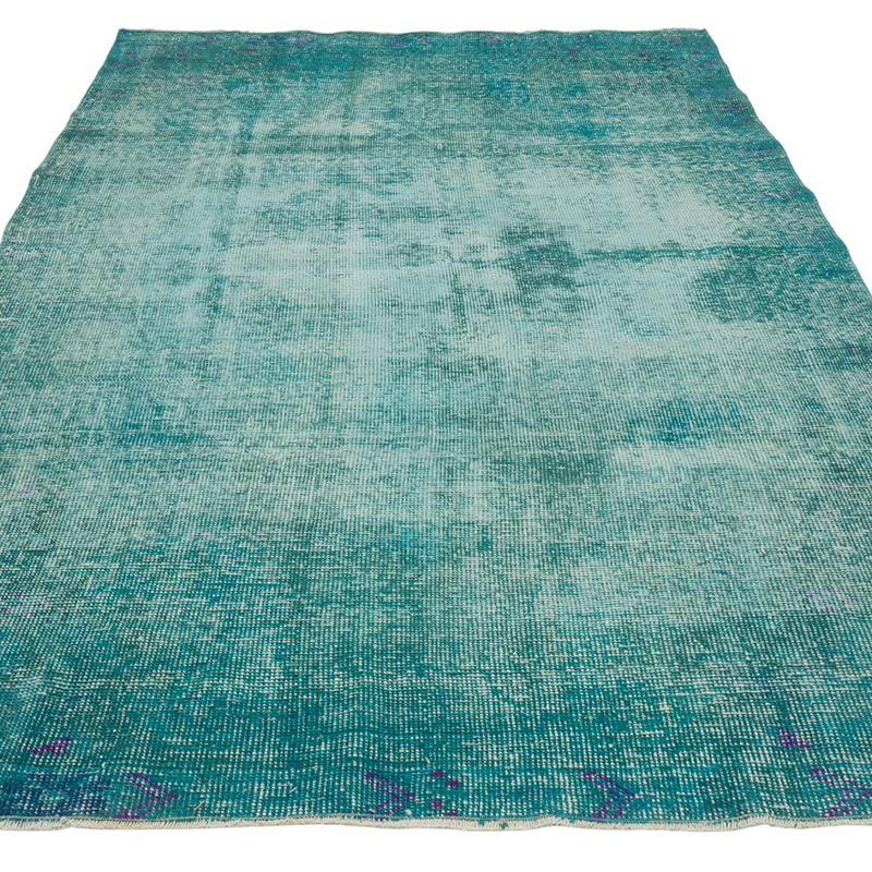 Boyalı El Dokuma Vintage Halı - 138 cm x 227 cm - K0086483
