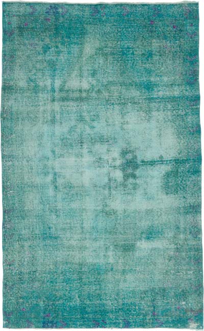 Boyalı El Dokuma Vintage Halı - 138 cm x 227 cm
