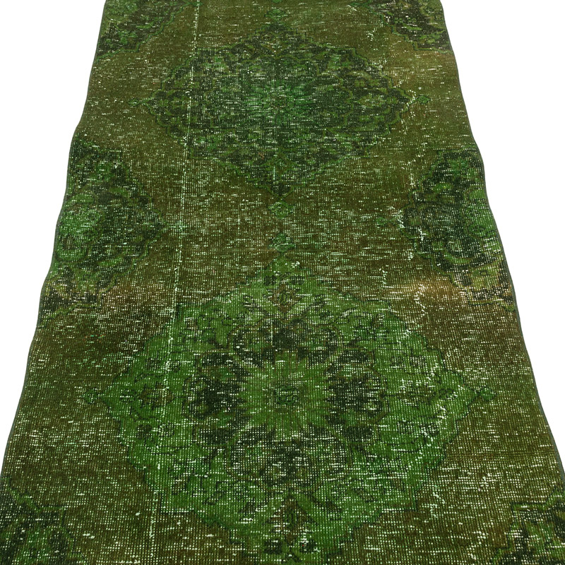 Over-dyed Vintage Hand-Knotted Turkish Runner - 2' 10" x 9' 5" (34" x 113") - K0086485
