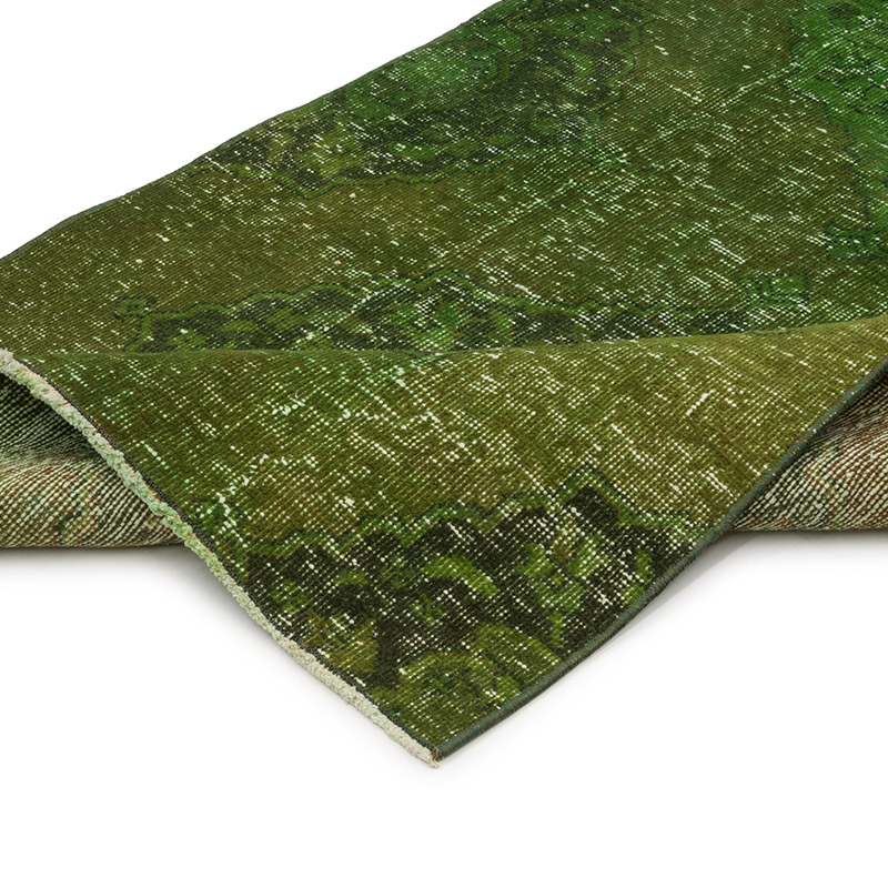 Over-dyed Vintage Hand-Knotted Turkish Runner - 2' 10" x 9' 5" (34" x 113") - K0086485