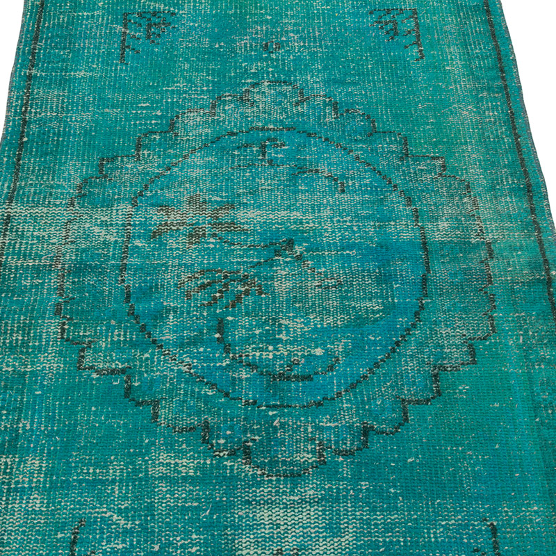 Boyalı El Dokuma Vintage Halı - 77 cm x 143 cm - K0086486