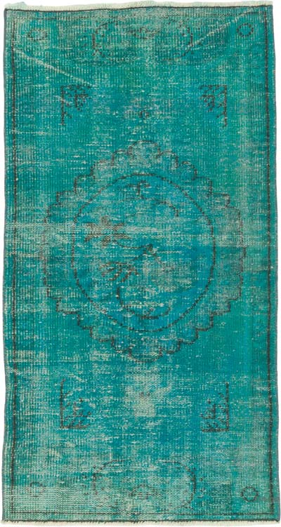 Alfombra Turca Vintage Sobre-teñida - 77 cm x 143 cm