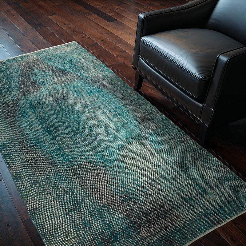 Alfombra Turca Vintage Sobre-teñida - 122 cm x 204 cm - K0086488