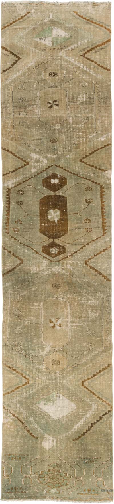 Vintage Turkish Hand-Knotted Runner - 2' 8" x 12'  (32" x 144")