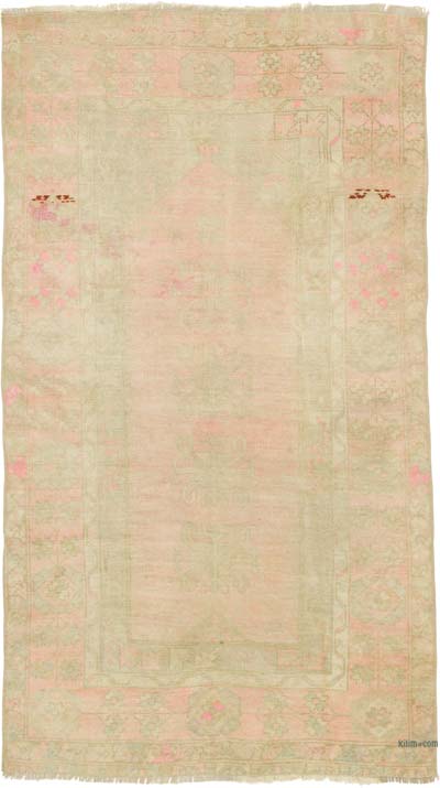 El Dokuma Vintage Halı - 102 cm x 185 cm