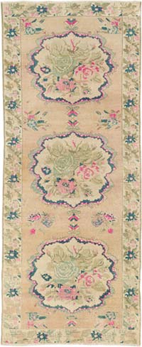 Alfombra Vintage Turca Anudada a Mano - 110 cm x 270 cm