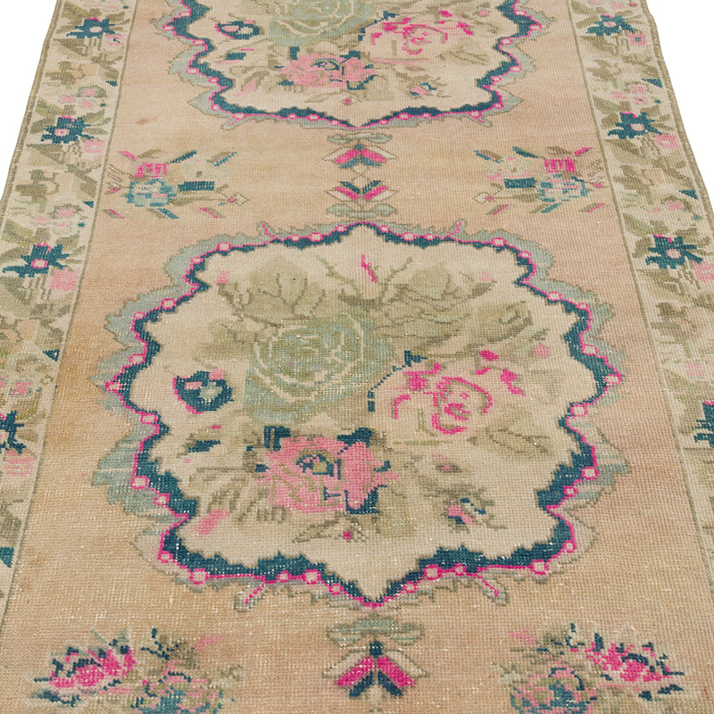 Vintage Turkish Hand-Knotted Rug - 3' 7" x 8' 10" (43" x 106") - K0086493