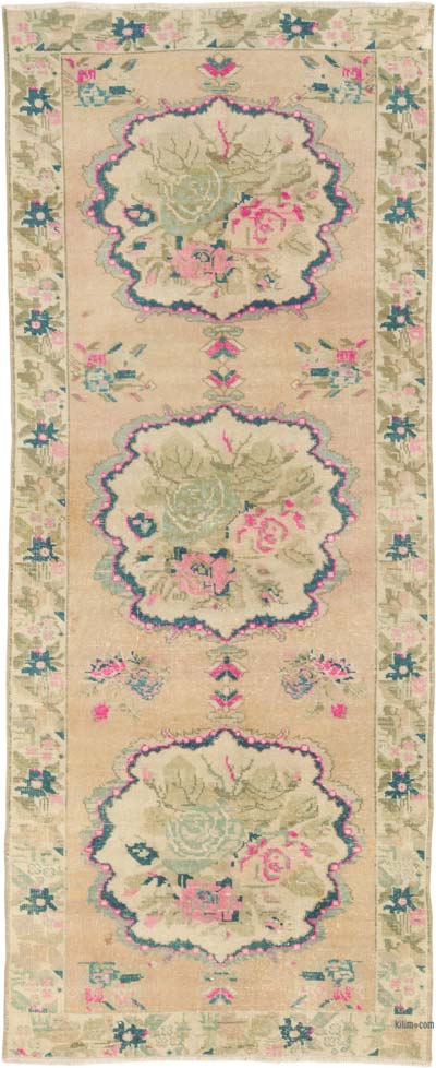 Alfombra Vintage Turca Anudada a Mano - 110 cm x 270 cm