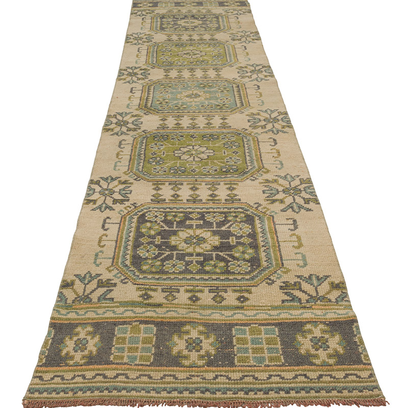 Vintage Turkish Hand-Knotted Runner - 2' 5" x 11' 4" (29" x 136") - K0086494