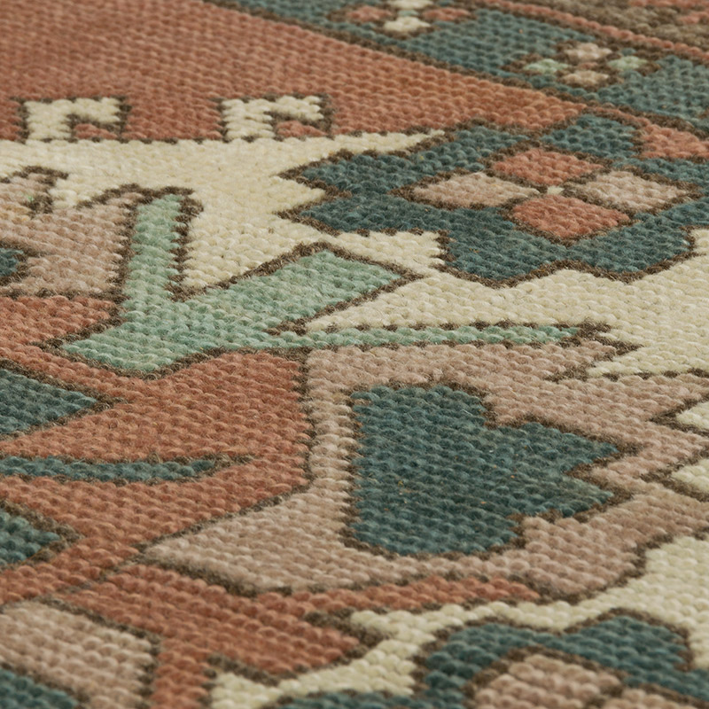El Dokuma Vintage Halı - 101 cm x 100 cm - K0086502