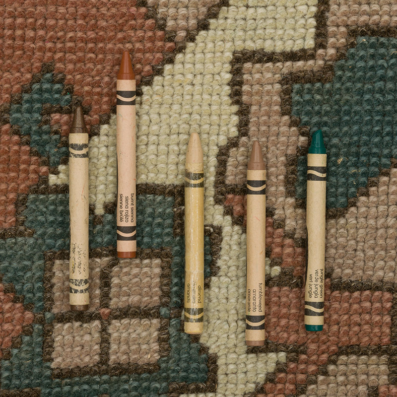 El Dokuma Vintage Halı - 101 cm x 100 cm - K0086502
