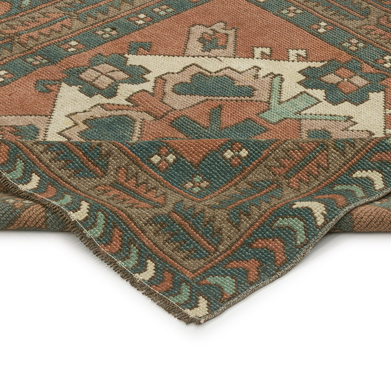 El Dokuma Vintage Halı - 101 cm x 100 cm - K0086502