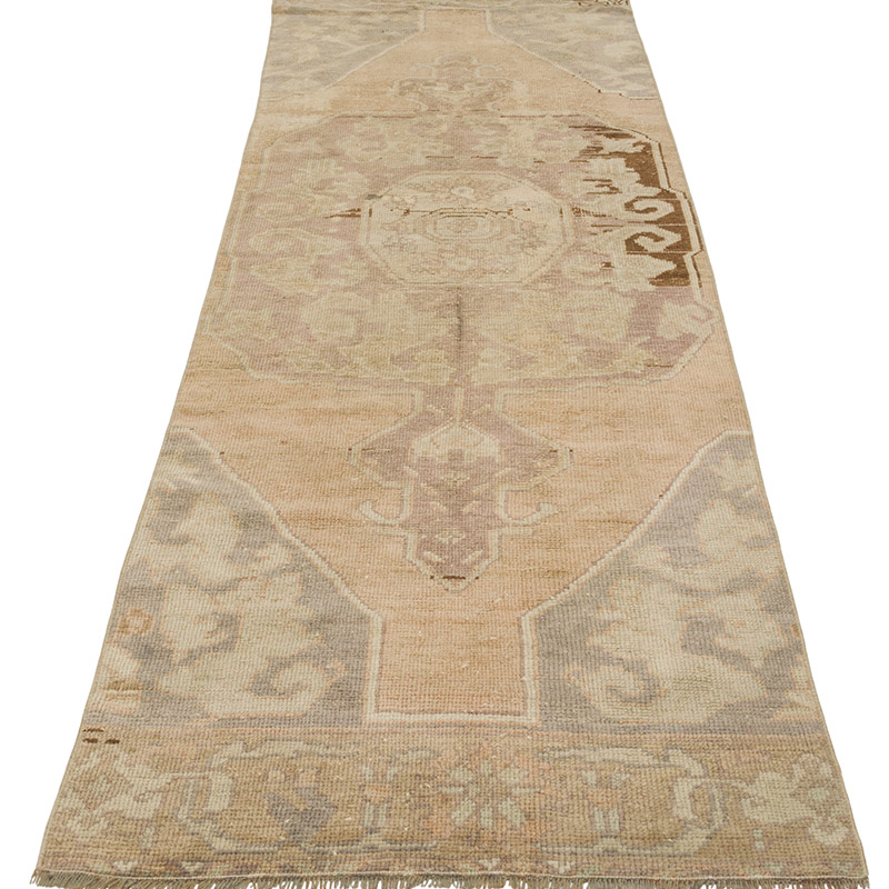 Pasillo Vintage Turco Anudado a Mano - 75 cm x 247 cm - K0086503