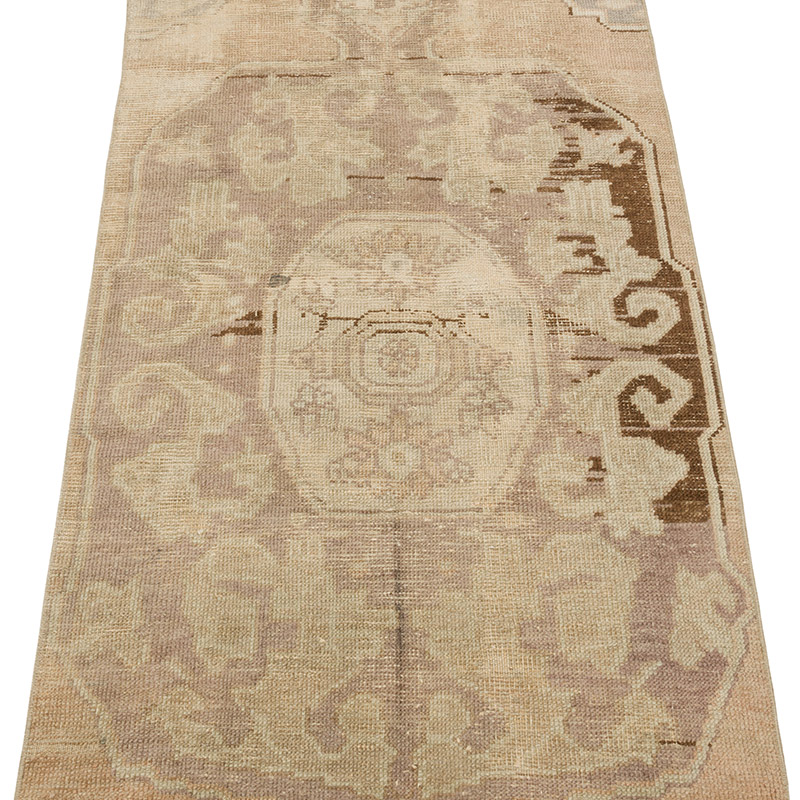 Pasillo Vintage Turco Anudado a Mano - 75 cm x 247 cm - K0086503