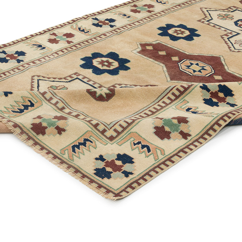 Vintage Turkish Hand-Knotted Rug - 5'  x 7' 3" (60" x 87") - K0086504
