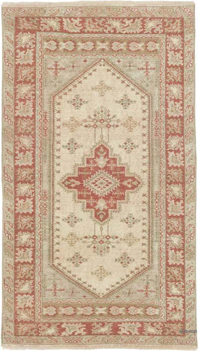 El Dokuma Vintage Halı - 78 cm x 136 cm