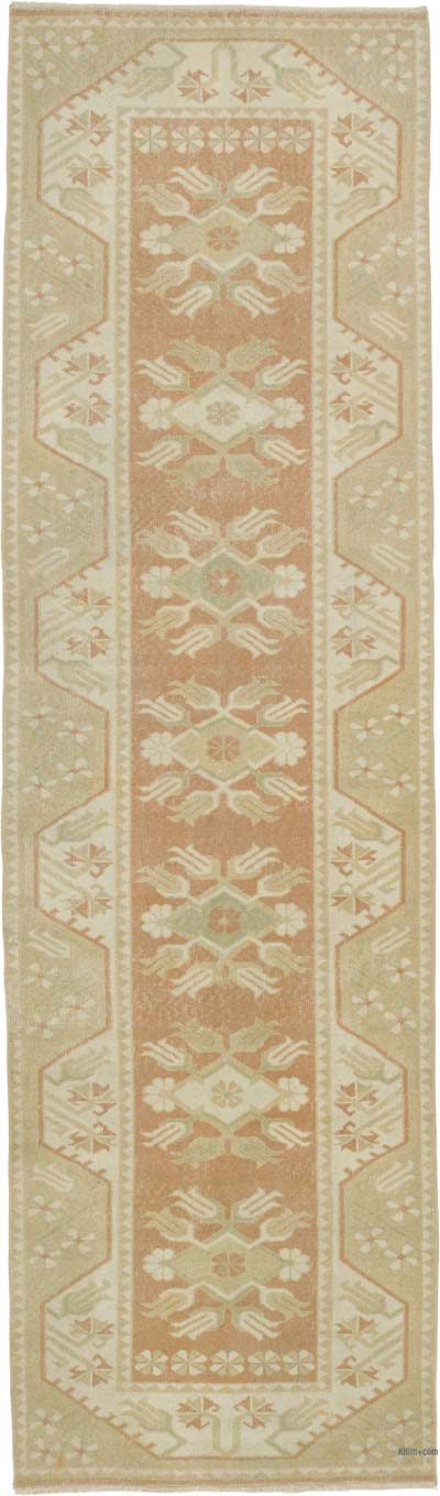 Vintage Turkish Hand-Knotted Runner - 2' 6" x 8' 9" (30" x 105")