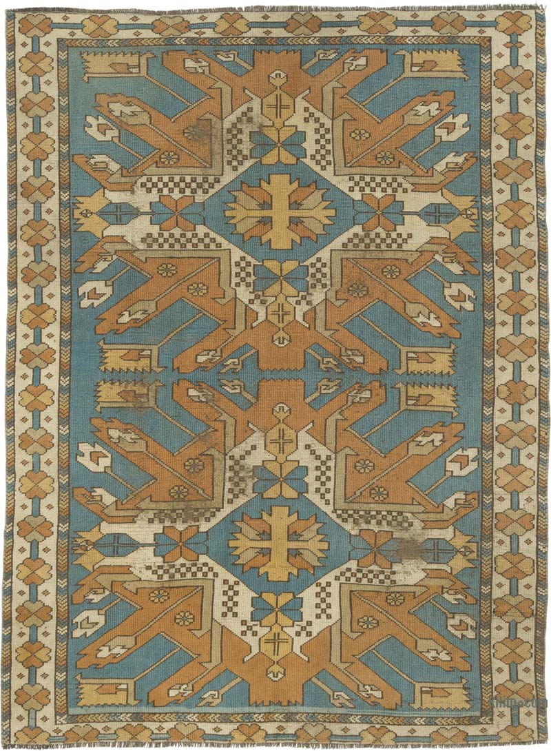 El Dokuma Vintage Halı - 153 cm x 206 cm - K0086507
