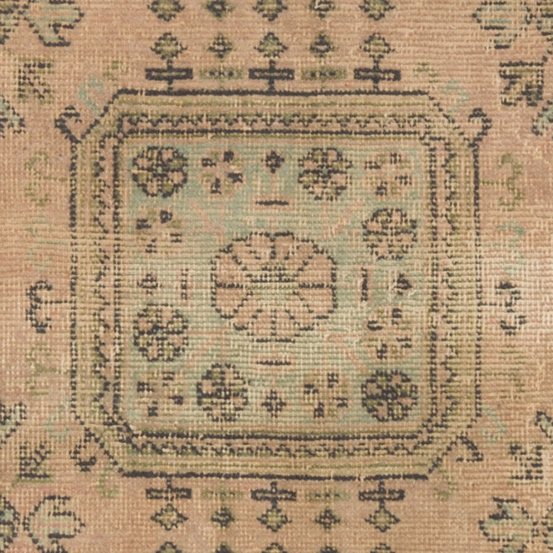 Pasillo Vintage Turco Anudado a Mano - 73 cm x 337 cm - K0086512