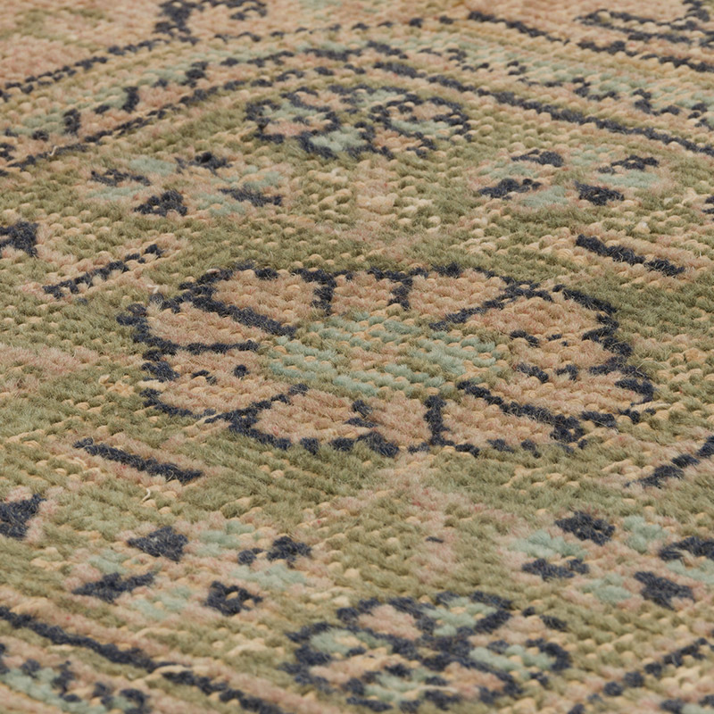 Pasillo Vintage Turco Anudado a Mano - 73 cm x 337 cm - K0086512