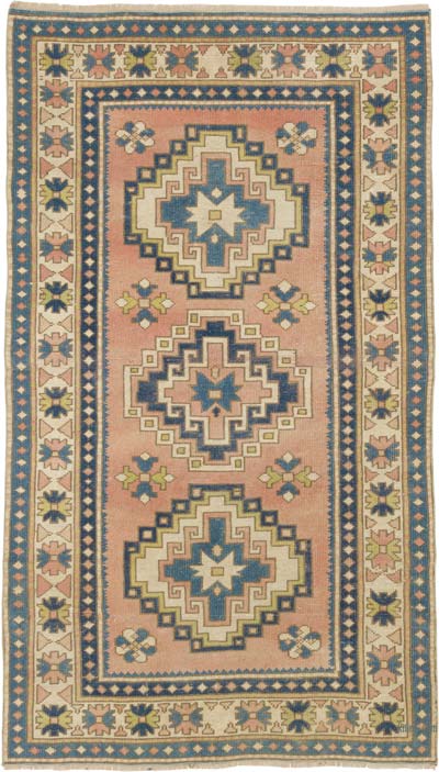 El Dokuma Vintage Halı - 119 cm x 207 cm