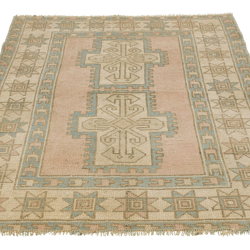 El Dokuma Vintage Halı - 103 cm x 133 cm - K0086514